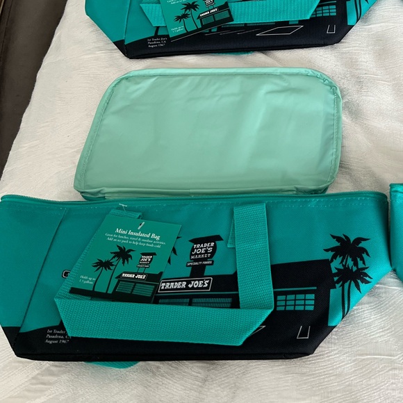 Trader Joe’s Mini Insulated Bag Teal NWT - Picture 2 of 3